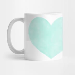 Watercolor Hearts - Mint Green Palette Mug